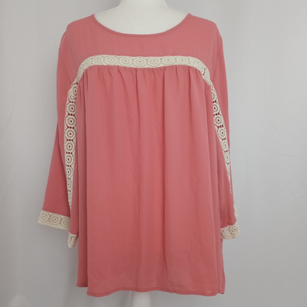 Nordstrom Eclair Peach Boho Tunic with Open Cross-over Back NWT